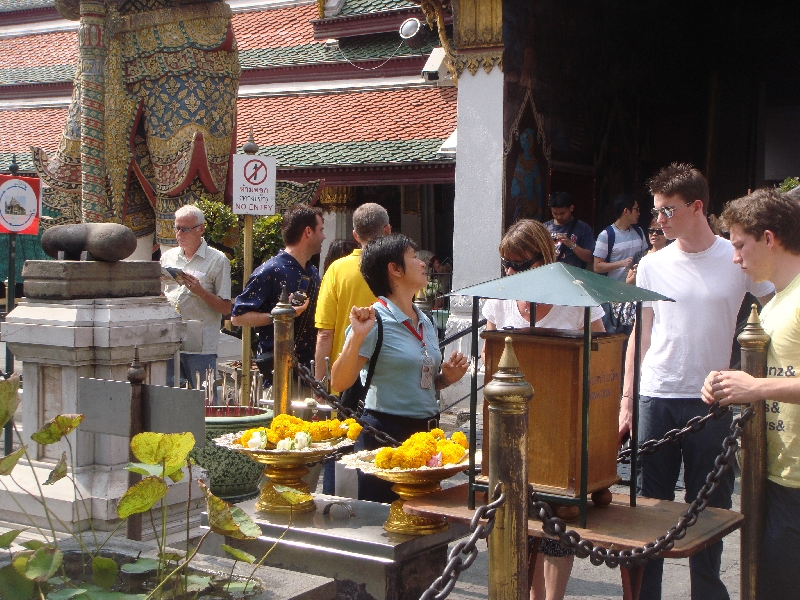 Temple Offerings in Bangkok, Bangkok Thailand