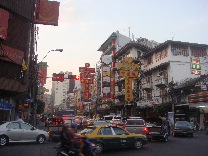 The traffic chaos on Yaowarat Road, Bangkok Thailand