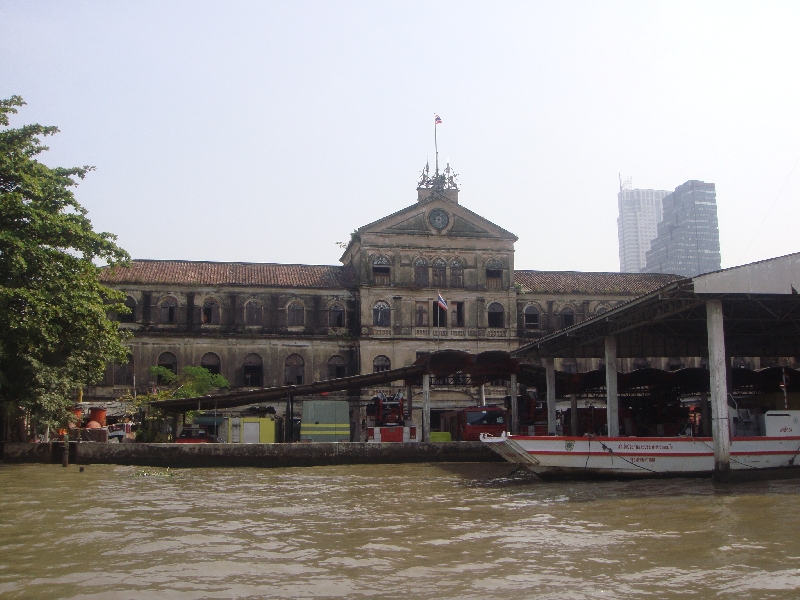 Big Warehouses on the Phraya River, Thailand