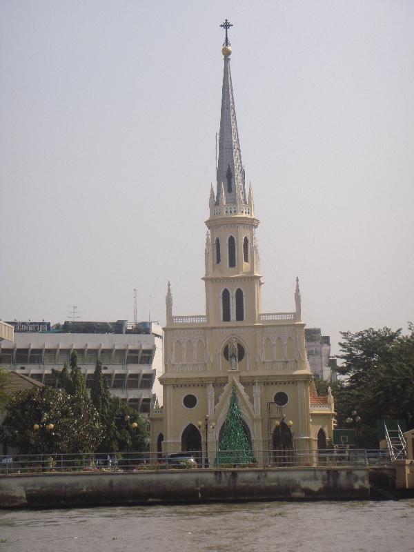 Bangkok Thailand Protestant Church on the river banks