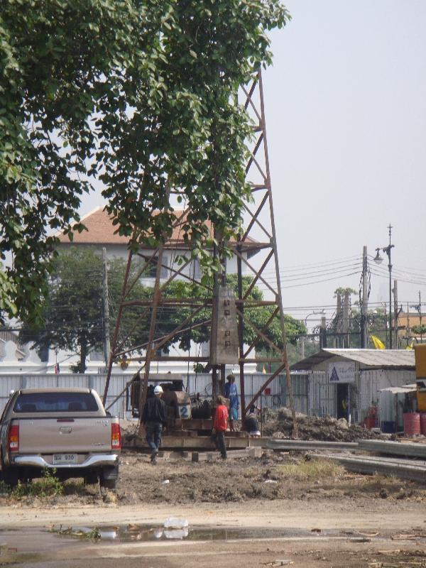 The slums on the Bangkok River, Thailand