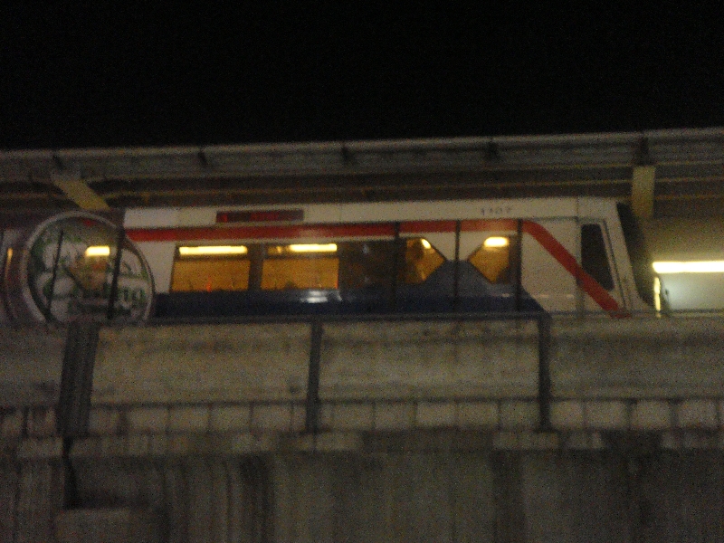 Taking the skytram to Siam Square, Bangkok Thailand