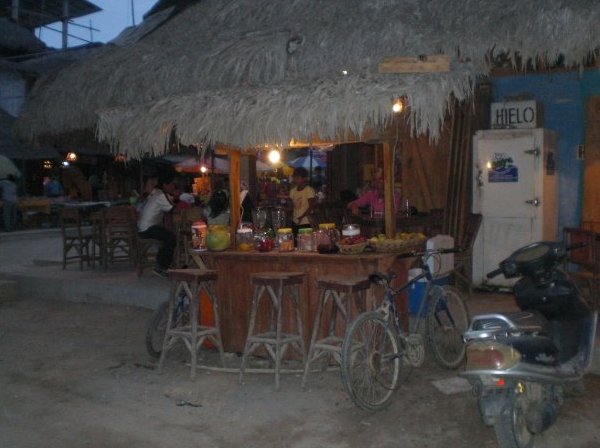 Beach bar in La Montanita, Ecuador, Santa Elena Ecuador