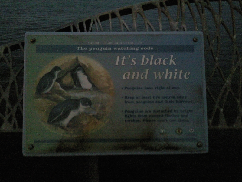 Penguin Signs on Granite Island Victor Harbour  
