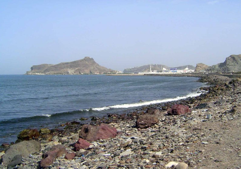 Aden Yemen Cooling off at the beach in Aden