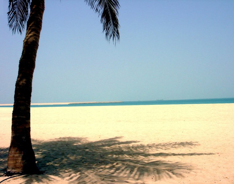 Chilling out on the beach in Dubai, United Arab Emirates