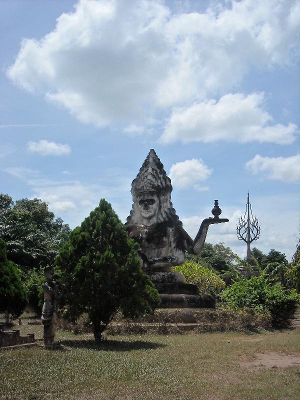 Vientiane Laos Photo's of Hindu and Buddhist statues