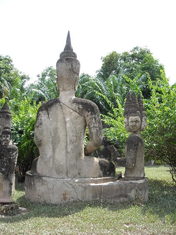 The Reclining statue in the Buddha Park, Vientiane Laos