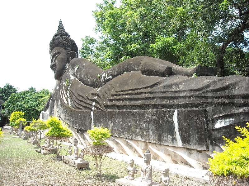 The reclining 40 meter Buddha, Laos