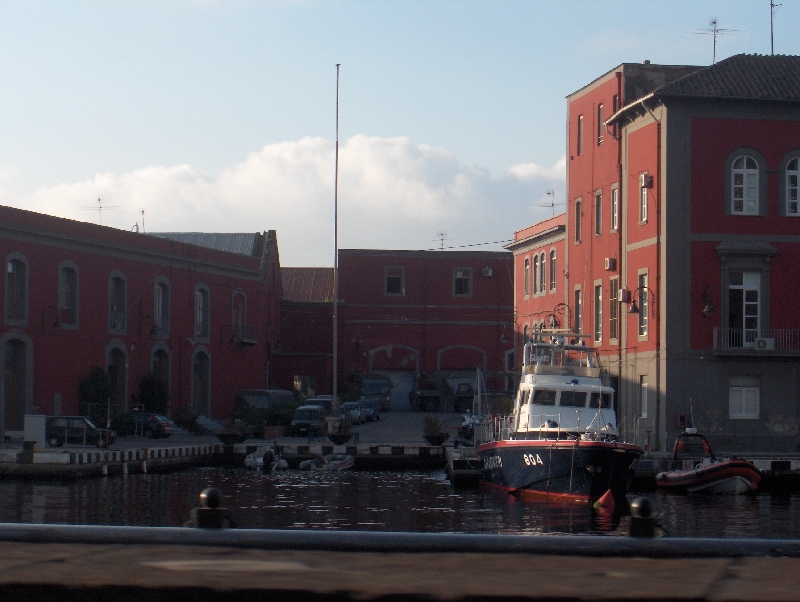 Naples Italy Carabinieri police boat in Naples