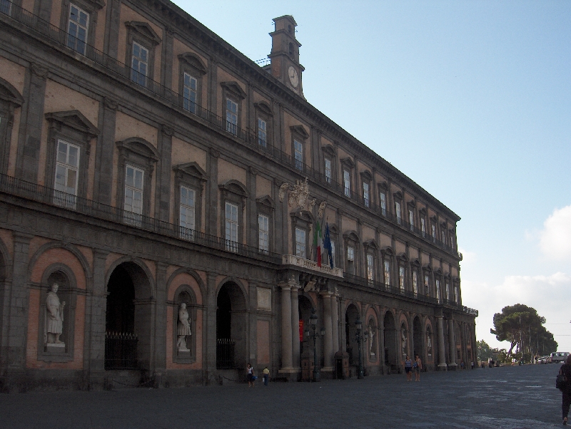 On Piazza del Plebiscito in Naples, Naples Italy