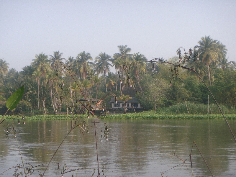 The river from our breakfast table, Nakhon Pathom Thailand