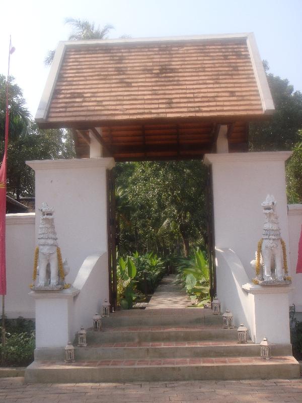 The gate to our cabins , Nakhon Pathom Thailand