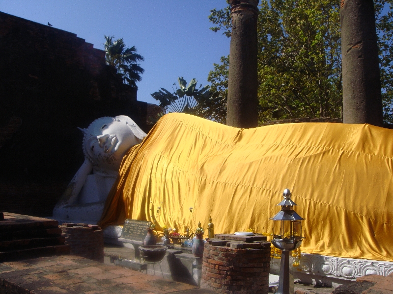 The reclining Buddha of Ayutthaya, Ayutthaya Thailand