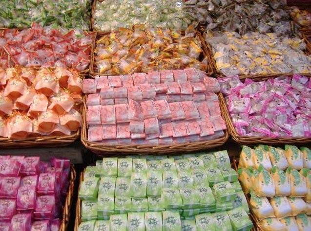Colourful candy in Chinatown, Singapore