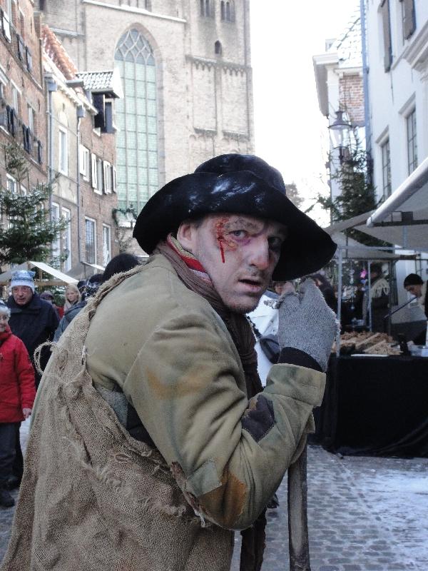 Actor during Charles Dickens festival, Deventer Netherlands