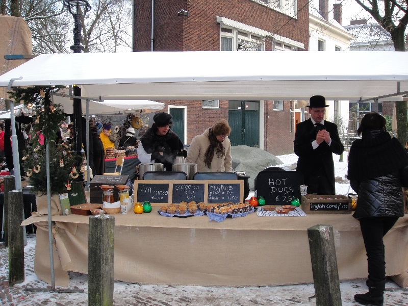 Food stands close to Prinsenplaats, Deventer Netherlands