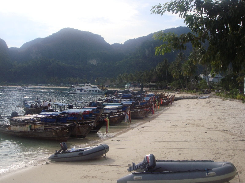 Arriving by boat in Ko Phi Phi, Ko Phi Phi Don Thailand