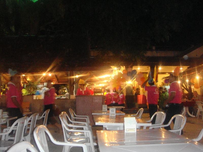 Beach bars on Ko Phi Phi at New Years, Thailand