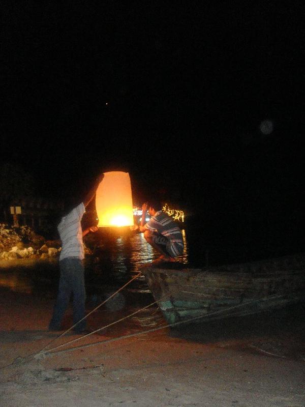 Lanterns on New Years Eve in Thailand, Ko Phi Phi Don Thailand