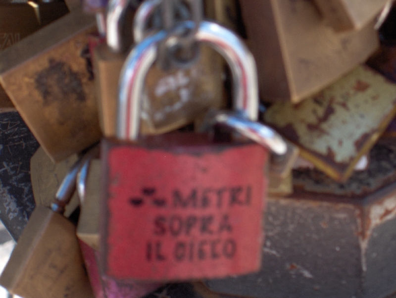 Lecce Italy The signed locks of the innamorati