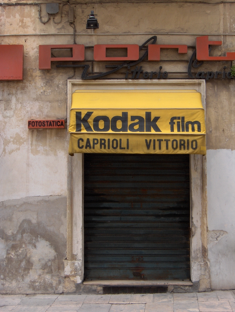 Shops in the old centre of Lecce, Italy