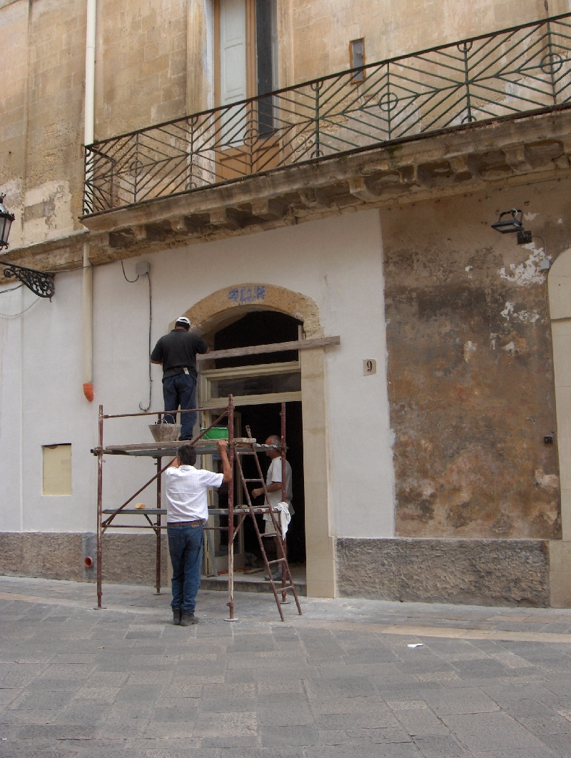 Historic Lecce under Construction, Lecce Italy