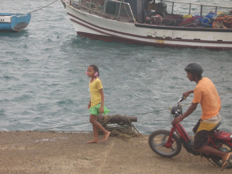 Young girl at the harbour of Espargos, Espargos Cape Verde