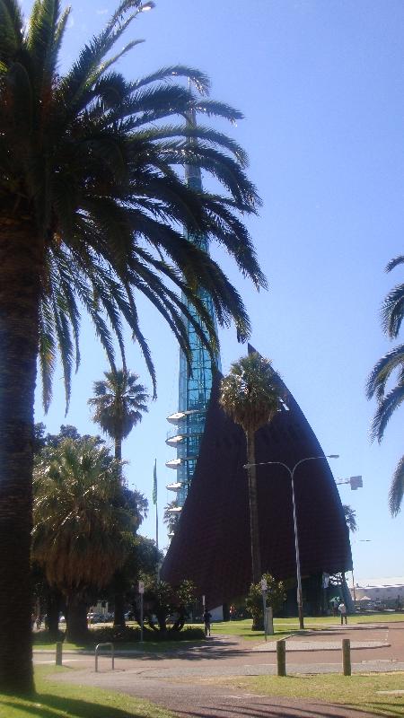 Perth Australia The Swan Bell Tower from the esplanade