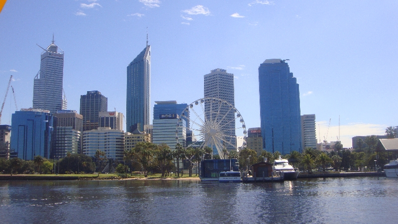 The Perth skyline from the ferry, Australia