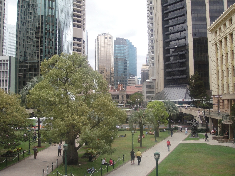 Looking down on Anzac Square, Australia