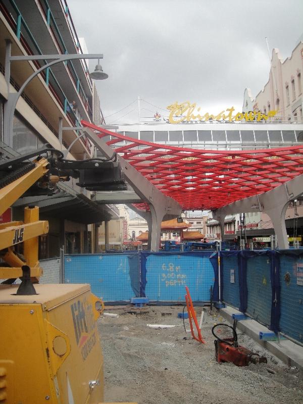 Construction work in Chinatown, Australia