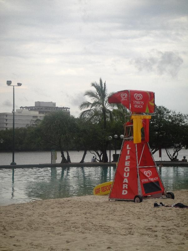 Life guards on Street Beach in Brisbane, Brisbane Australia