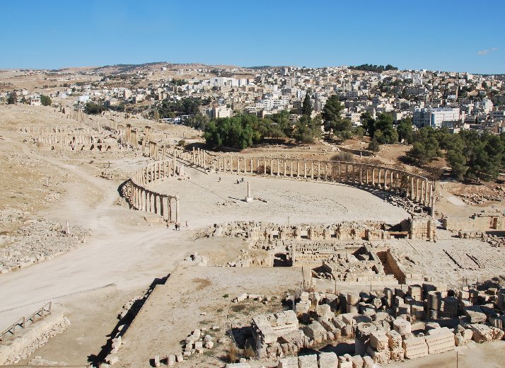 Pictures of the Roman remains in Jordan, Jordan