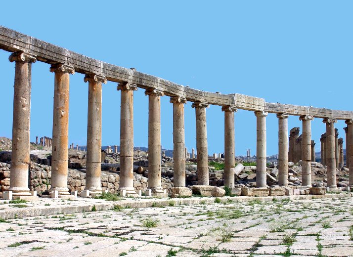 Roman colums in Jerash, Jordan, Jordan