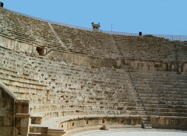 The Roman amphitheatre in Jerash, Jordan