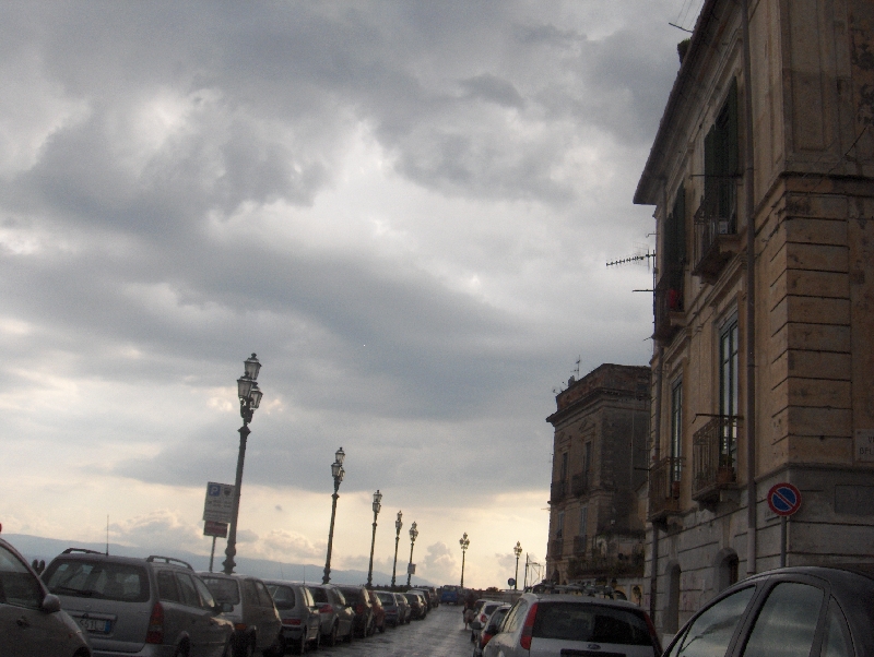 Parking the car up the hill, Italy