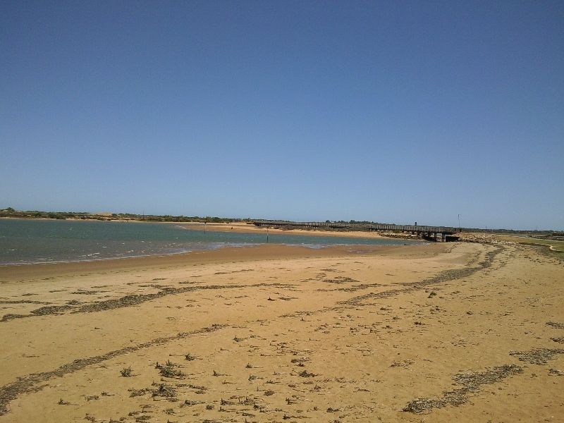 The beach in Carnarvon, Carnarvon Australia