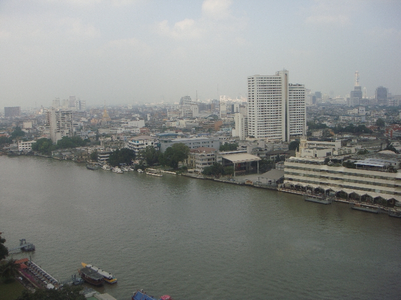 River view from Bangkok hotel, Thailand