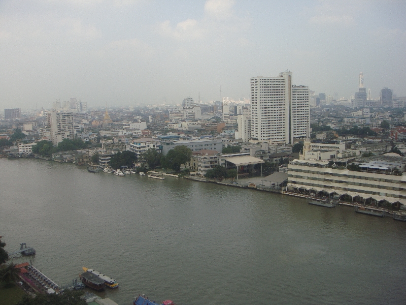 River view from Bangkok hotel, Bangkok Thailand