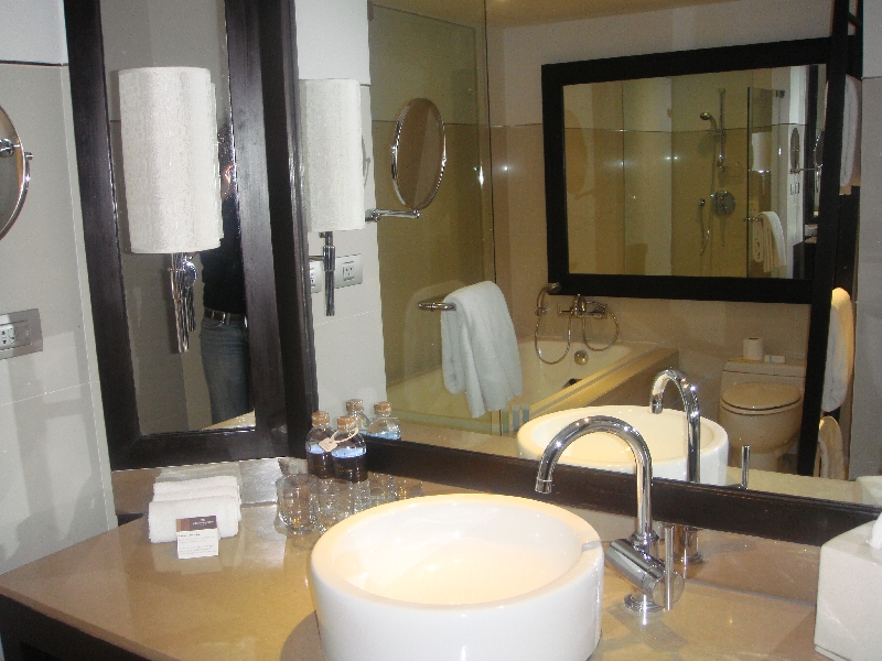 The bathroom at the Hilton in Bangkok, Thailand