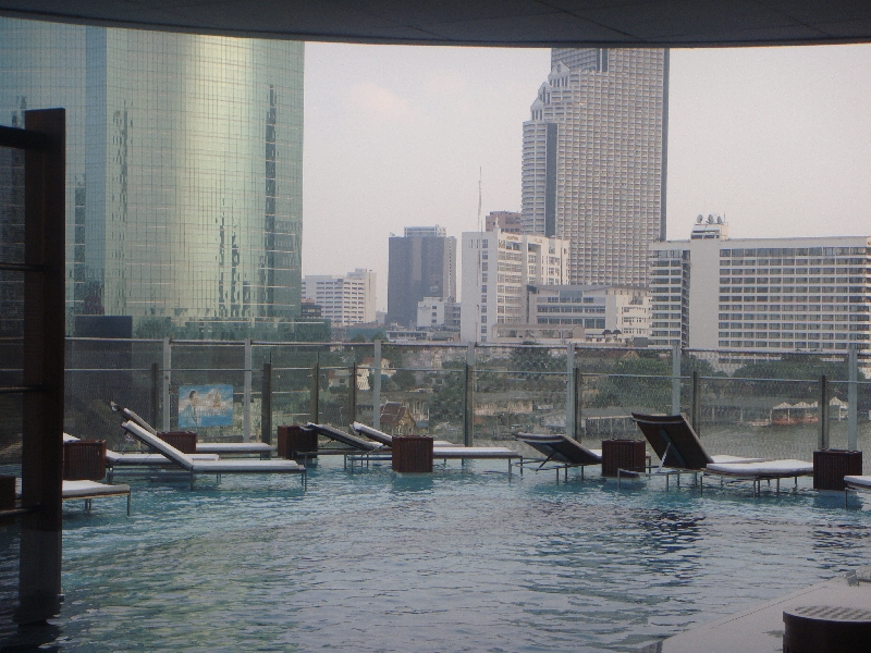 The rooftop pool at our Thai hotel, Thailand