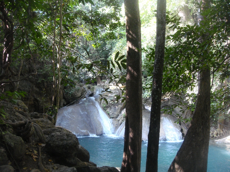 We actually dived off this rock!, Kanchanaburi Thailand