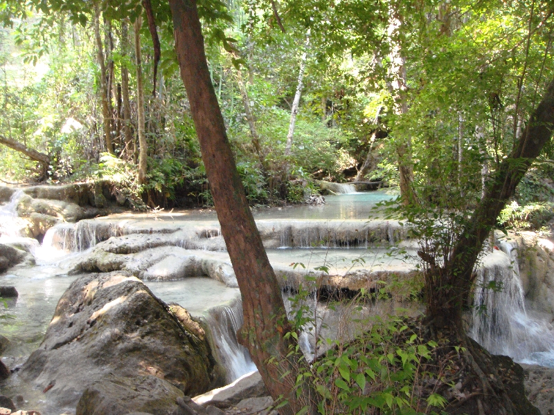 Forest bush and amazing waterfalls, Kanchanaburi Thailand