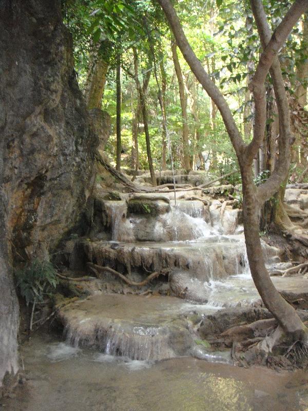 Hiking through the Erawan park, Kanchanaburi Thailand