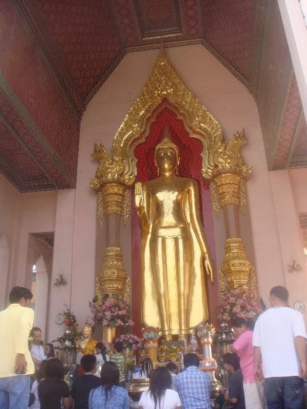 Golden Buddha statues at Phra Pathom, Nakhon Pathom Thailand