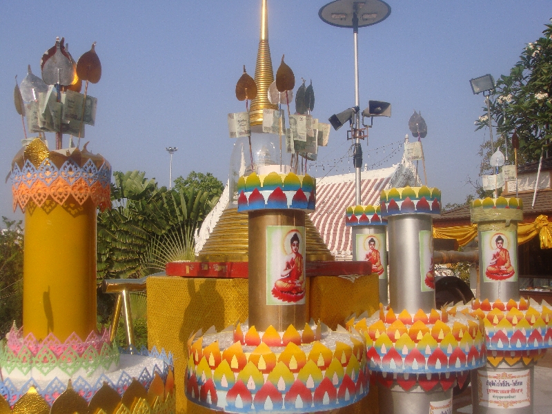 The colourful chedi entrance, Nakhon Pathom Thailand