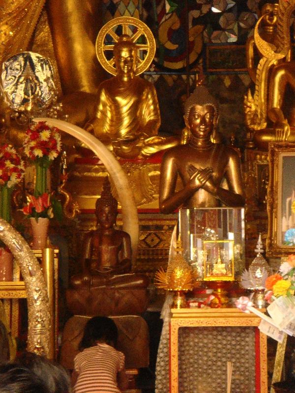 Golden shrines in the monastery, Chiang Mai Thailand