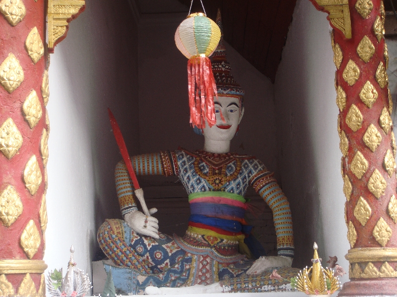 Decorated Buddhist statues, Chiang Mai Thailand