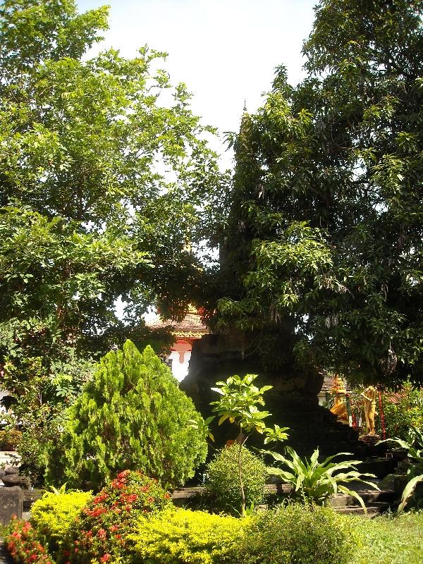 The gardens around the chedi, Laos